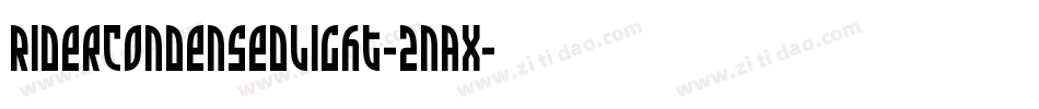 RiderCondensedLight-2naX字体转换