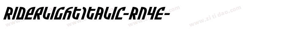 RiderLightItalic-Rn4E字体转换