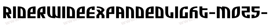 RiderWideExpandedLight-moz5字体转换 RiderWideExpandedLight-moz5字体转换