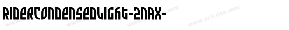 RiderCondensedLight-2naX字体转换