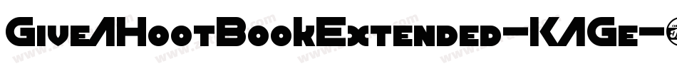 GiveAHootBookExtended-KAGe字体转换
