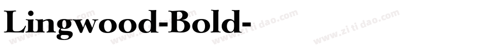 Lingwood-Bold字体转换