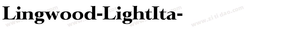 Lingwood-LightIta字体转换
