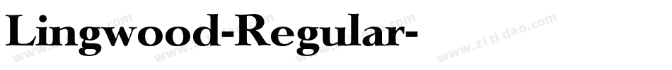 Lingwood-Regular字体转换