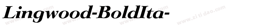 Lingwood-BoldIta字体转换