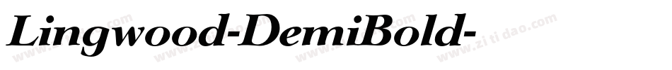 Lingwood-DemiBold字体转换