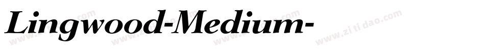 Lingwood-Medium字体转换
