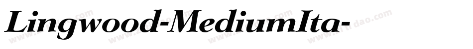 Lingwood-MediumIta字体转换
