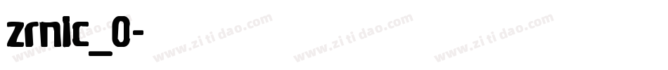 zrnic_0字体转换