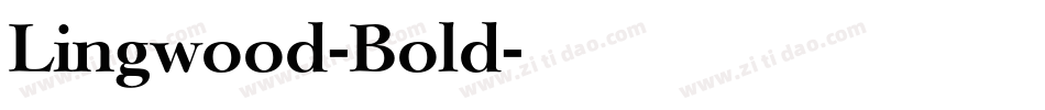 Lingwood-Bold字体转换