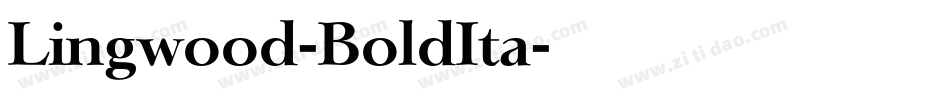 Lingwood-BoldIta字体转换