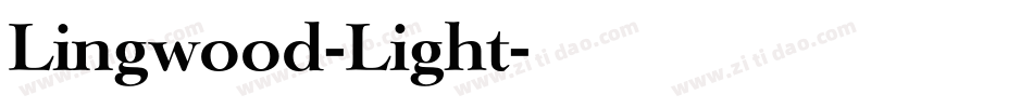 Lingwood-Light字体转换