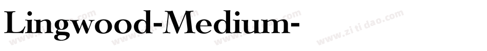 Lingwood-Medium字体转换