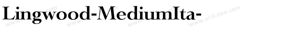 Lingwood-MediumIta字体转换
