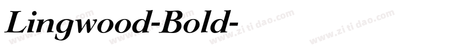 Lingwood-Bold字体转换