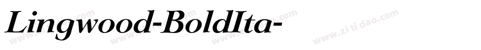 Lingwood-BoldIta字体转换