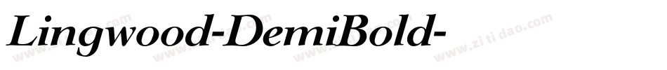 Lingwood-DemiBold字体转换