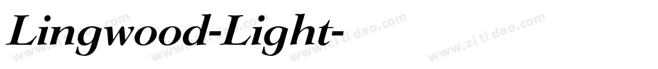 Lingwood-Light字体转换
