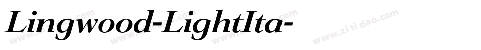 Lingwood-LightIta字体转换
