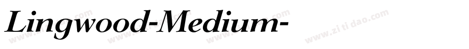 Lingwood-Medium字体转换