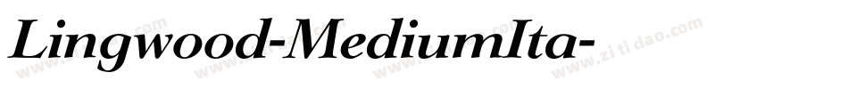 Lingwood-MediumIta字体转换