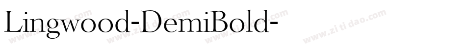 Lingwood-DemiBold字体转换