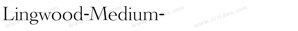 Lingwood-Medium字体转换