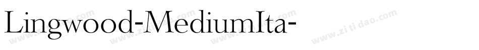 Lingwood-MediumIta字体转换