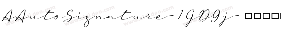 AAutoSignature-1GD9j字体转换