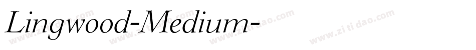Lingwood-Medium字体转换