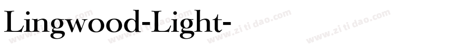 Lingwood-Light字体转换