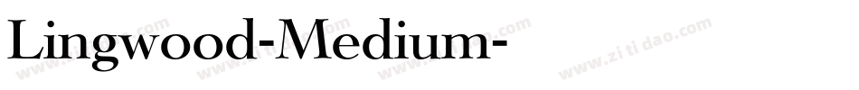 Lingwood-Medium字体转换