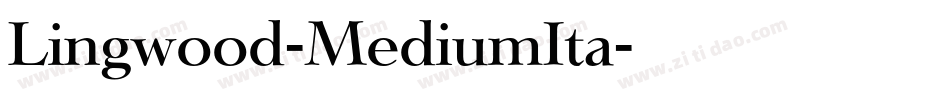 Lingwood-MediumIta字体转换