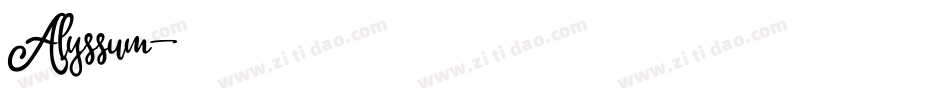 Alyssum字体转换