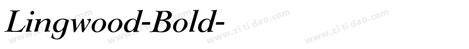 Lingwood-Bold字体转换
