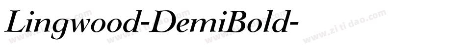 Lingwood-DemiBold字体转换