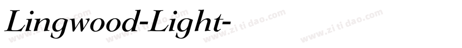 Lingwood-Light字体转换