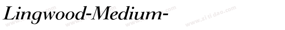 Lingwood-Medium字体转换