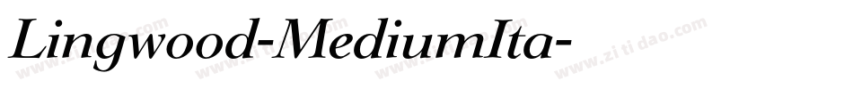 Lingwood-MediumIta字体转换
