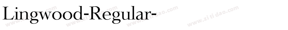 Lingwood-Regular字体转换