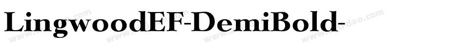 LingwoodEF-DemiBold字体转换
