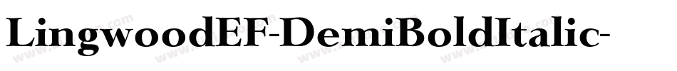 LingwoodEF-DemiBoldItalic字体转换
