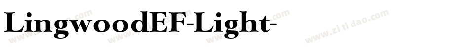 LingwoodEF-Light字体转换