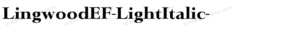 LingwoodEF-LightItalic字体转换