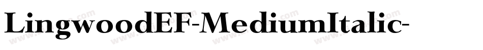 LingwoodEF-MediumItalic字体转换