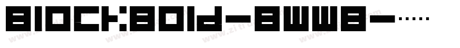 BlockBold-8WWB字体转换
