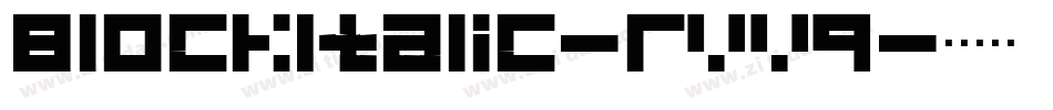 BlockItalic-rVV9字体转换