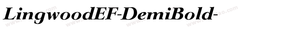 LingwoodEF-DemiBold字体转换