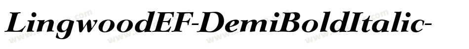 LingwoodEF-DemiBoldItalic字体转换