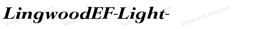 LingwoodEF-Light字体转换